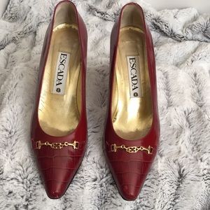 Red Escada pumps